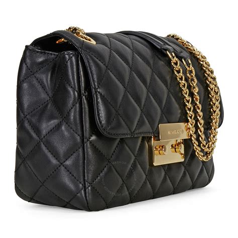 michael kors black grab bag|michael kors quilted black bag.